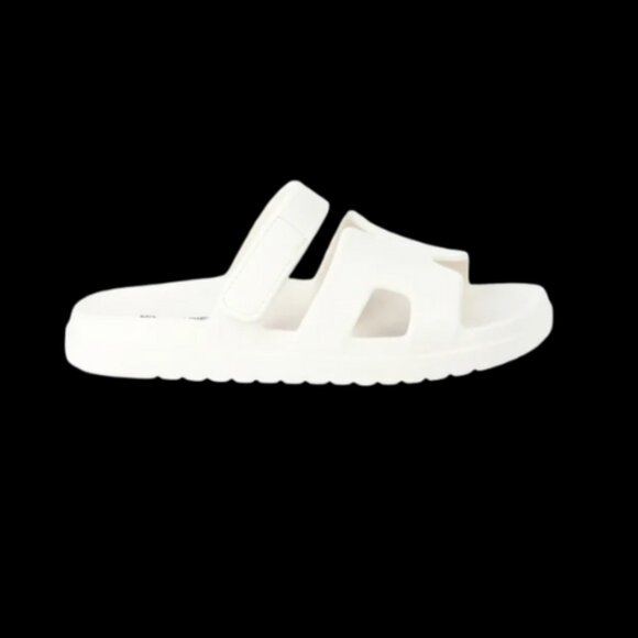 No Boundaries Women's Geo Slide Sandals size 9M, White - Picture 2 of 5